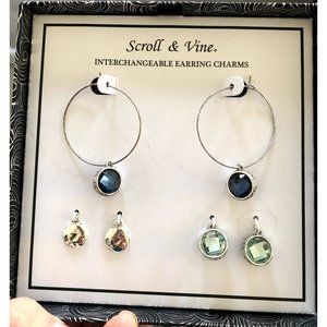 Scroll & Vine Interchangeable Earring Set in its Gift Box